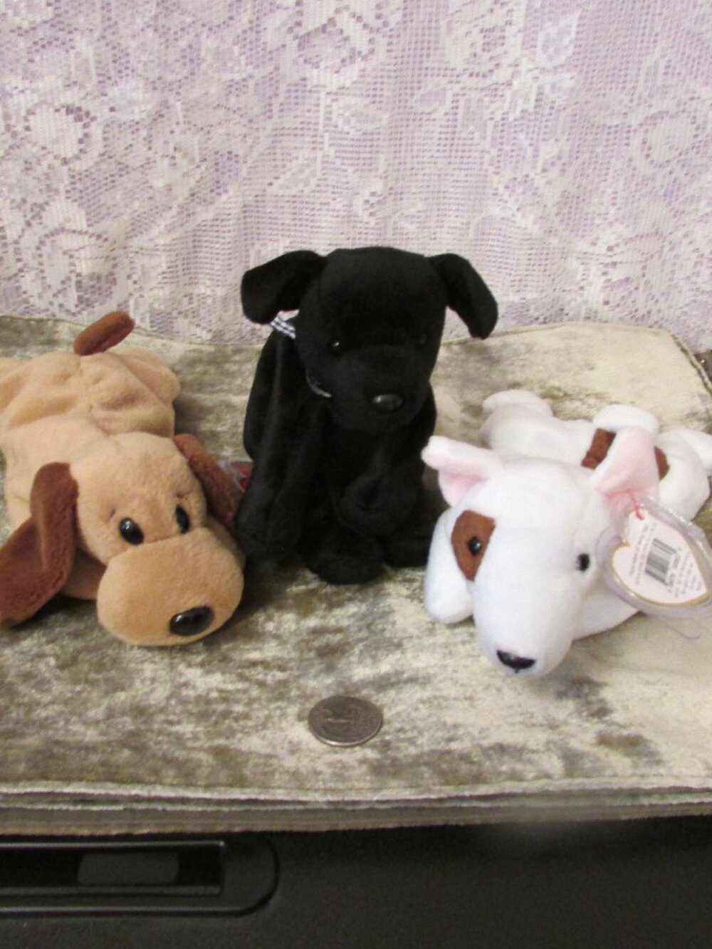 Ty Beanie Babies Lot of 3 dogs Bones Luke and and Butch Preowned used